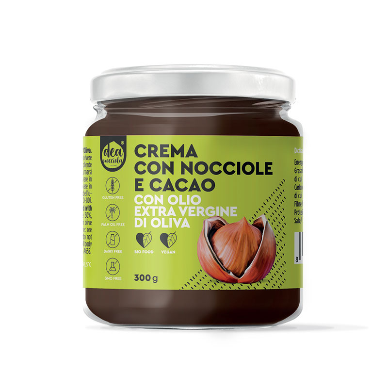 Hazelnut Cacoa Spread with olive oil