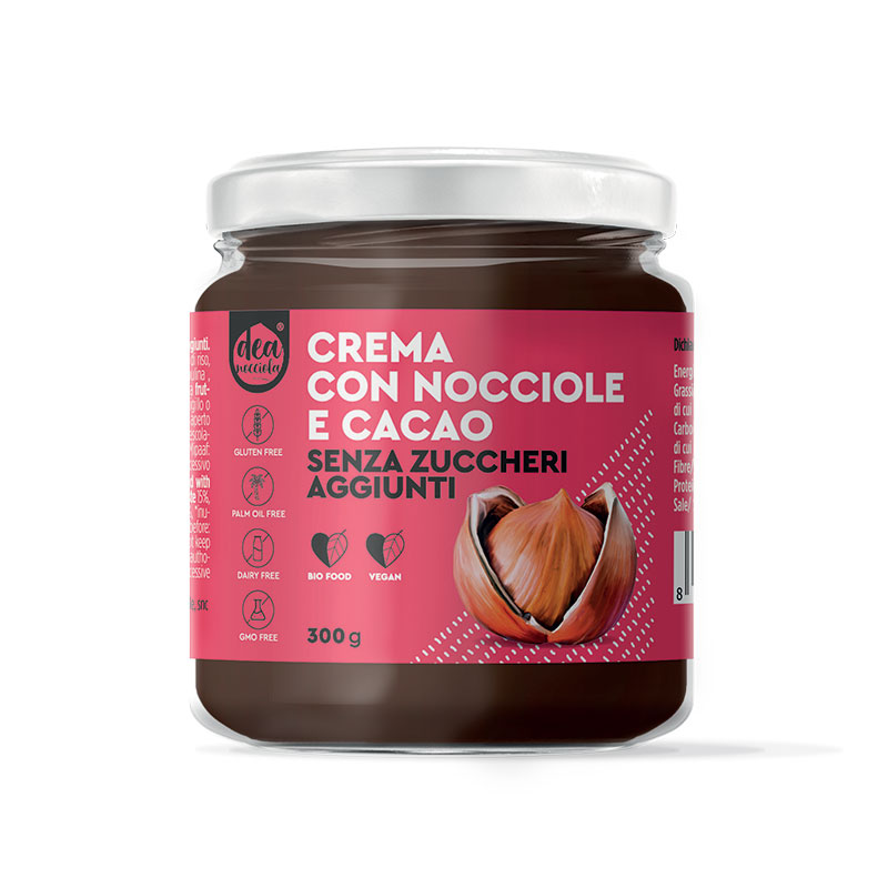 Crema con Nocciole e Cacao senza Zuccheri Aggiunti
