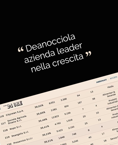 DEANOCCIOLA, AZIENDA LEADER DELLA CRESCITA