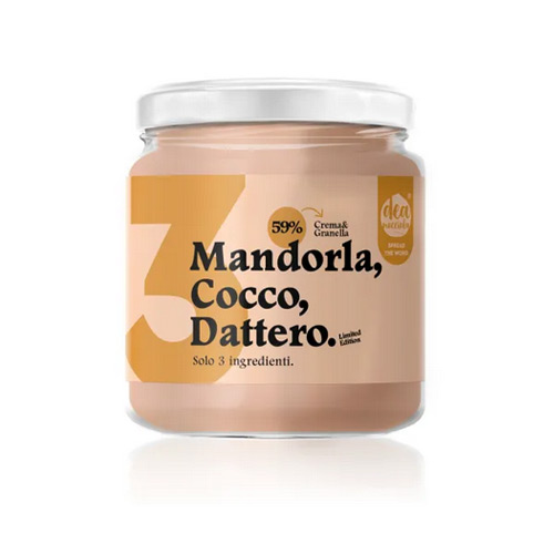 SOLO 3 INGREDIENTI-Crema con Mandorla 59%,Cocco e Dattero