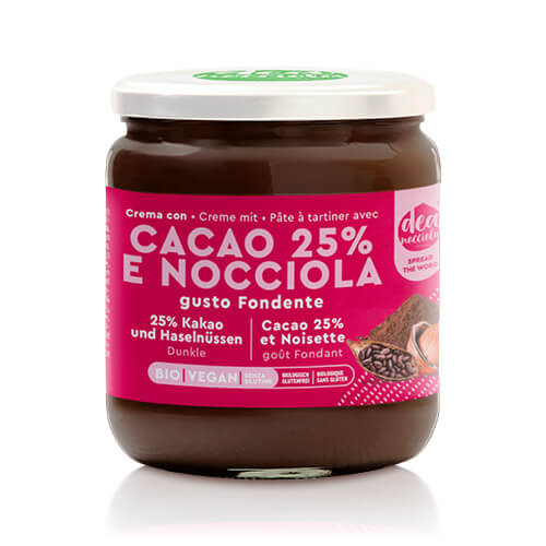 Crema con Cacao 25% e Nocciole Gusto Fondente