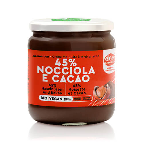 Crema con Nocciole 45% e Cacao